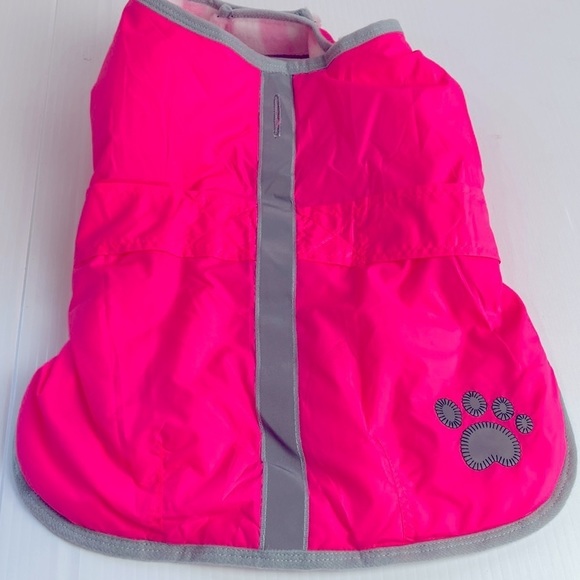 BARBIE pink doggie jacket nylon shell fleece lining NWOT - Picture 1 of 6